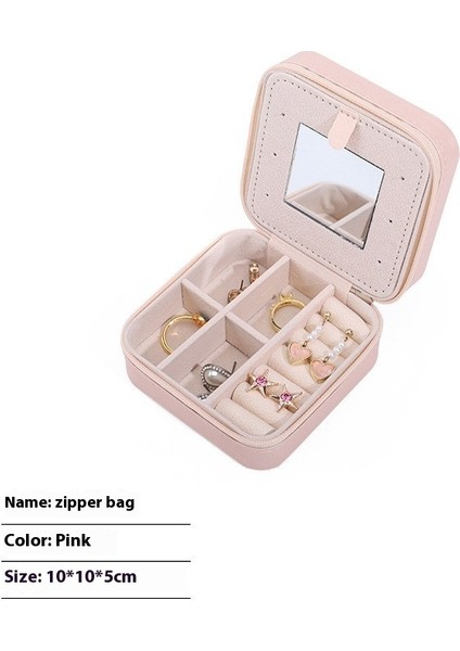 Aynalı Pu Mücevher Düzenleyici Taşınabilir Mücevher Ambalaj Kutusu Çok Fonksiyonlu (Yurt Dışından)