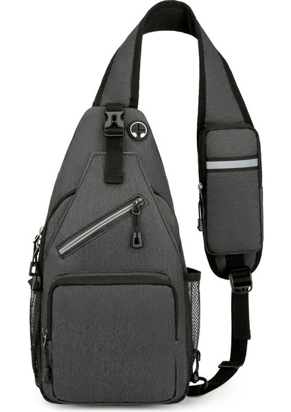 Moda Göğüs Çantası Erkek Günlük Omuz Çantası Eğimli Çapraz Trend Çapraz Gövde Çanta (Yurt Dışından)