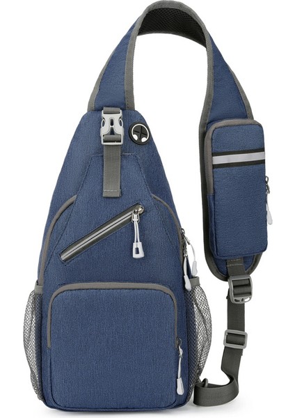 Moda Göğüs Çantası Erkek Günlük Omuz Çantası Eğimli Çapraz Trend Çapraz Gövde Çanta (Yurt Dışından)