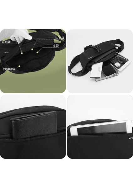 Yeni Sınır Ötesi Sokak Banliyö Crossbody Çanta Seyahat Seyahat Omuz Satchel Trend Kişilik Göğüs Çantası (Yurt Dışından)