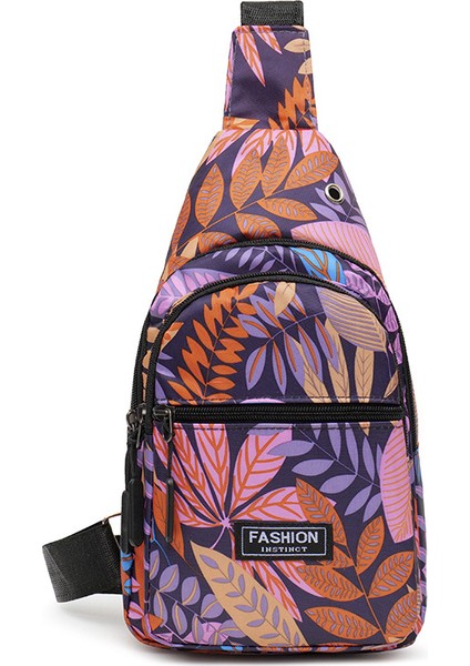 Erkek Göğüs Çantası Spor Açık Günlük Naylon Kumaş Erkek Çantası Çok Fonksiyonlu Crossbody Çanta (Yurt Dışından)