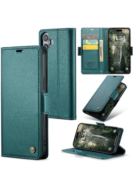 IPhone 16 Için Flip Case Artı Cüzdan Kılıf Darbeye Vaka Kickstand Anti (Yurt Dışından)