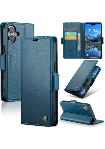 IPhone 16 Için Flip Case Artı Cüzdan Kılıf Darbeye Vaka Kickstand Anti (Yurt Dışından)