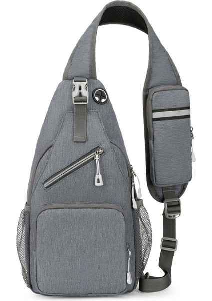 Moda Göğüs Çantası Erkek Günlük Omuz Çantası Eğimli Çapraz Trend Çapraz Gövde Çanta (Yurt Dışından)