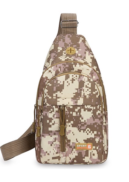 Spor Göğüs Çantası Çok Fonksiyonlu Açık Crossbody Çanta Kore Trend Tuval Günlük Sırt Çantaları (Yurt Dışından)