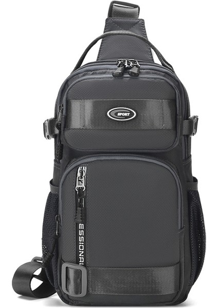 Erkek Göğüs Çantası Günlük Crossbody Çanta Oxford Kumaş Erkek Çantası Eğimli Sırt Spor Çantası (Yurt Dışından)