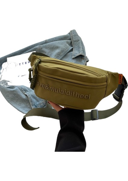 Cep Telefonu Bel Çantası Japon Gelgit Göğüs Çantası Erkek Göğüs Satchel Kadın Günlük Erkek Crossbody Çanta (Yurt Dışından)