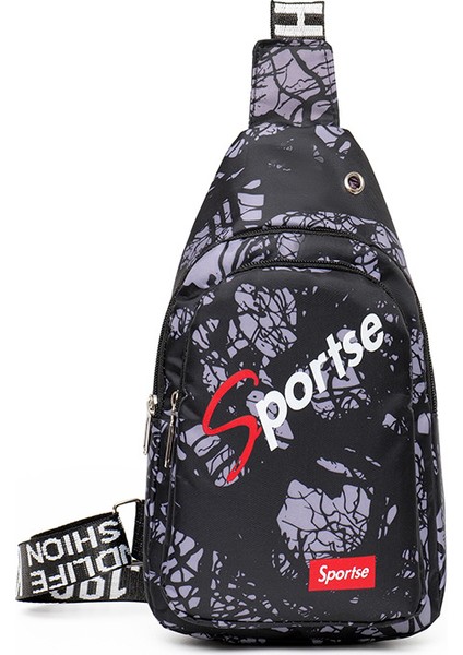 Erkek Göğüs Çantasının Kore Versiyonu Çiçekli Göğüs Çantası Erkek Rahat Bel Çantası Rahat Yüz Çiftler Omuz Çapraz Askılı Çanta (Yurt Dışından)