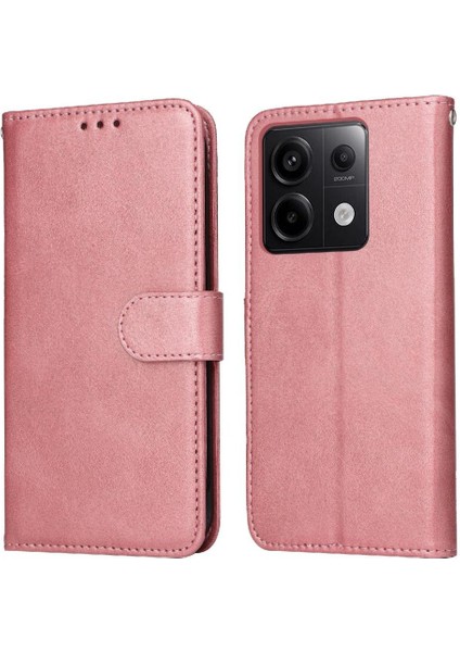 Xiaomi Redmi Note 13 Pro 5g Basit Iş Pu Deri Manyetik Kapaklı Cüzdan Telefon Kılıfı Kart Tutuculu Koruma Kılıfı (Yurt Dışından)