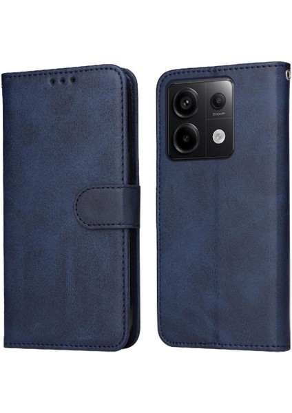 Xiaomi Redmi Note 13 Pro 5g Basit Iş Pu Deri Manyetik Kapaklı Cüzdan Telefon Kılıfı Kart Tutuculu Koruma Kılıfı (Yurt Dışından)