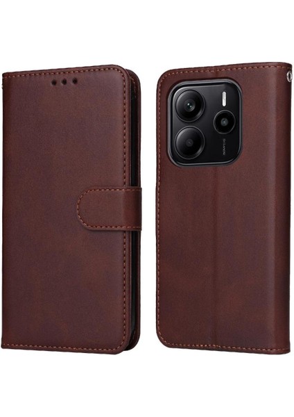 Xiaomi Redmi Note 14 4g Basit Iş Pu Deri Manyetik Kapaklı Cüzdan Telefon Kılıfı Kart Tutuculu Koruma Kılıfı (Yurt Dışından)