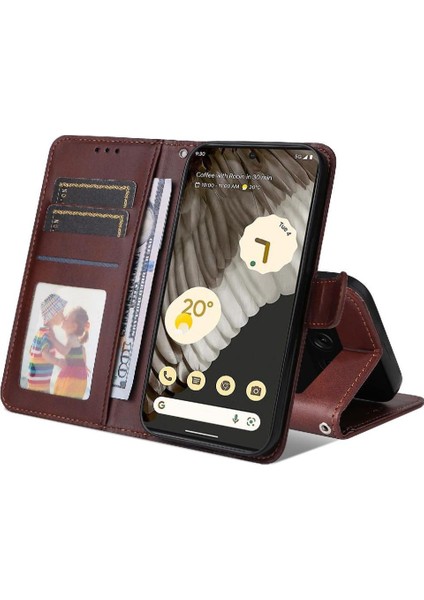 Google Pixel 7 Pro Basit Iş Pu Deri Manyetik Kapaklı Cüzdan Telefon Kılıfı Kart Tutuculu Koruma Kılıfı (Yurt Dışından) indirimleri