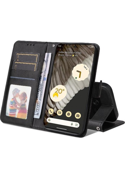 Google Pixel 7 Pro Basit Iş Pu Deri Manyetik Kapaklı Cüzdan Telefon Kılıfı Kart Tutuculu Koruma Kılıfı (Yurt Dışından) fırsatları