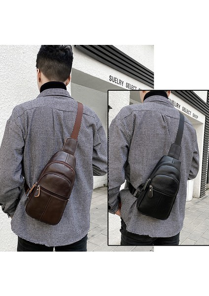 Göğüs Çantası Iş Erkek Crossbody Çanta Basit Göğüs Çantası (Yurt Dışından)