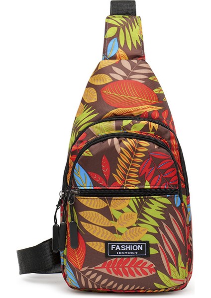 Erkek Göğüs Çantası Spor Açık Günlük Naylon Kumaş Erkek Çantası Çok Fonksiyonlu Crossbody Çanta (Yurt Dışından)