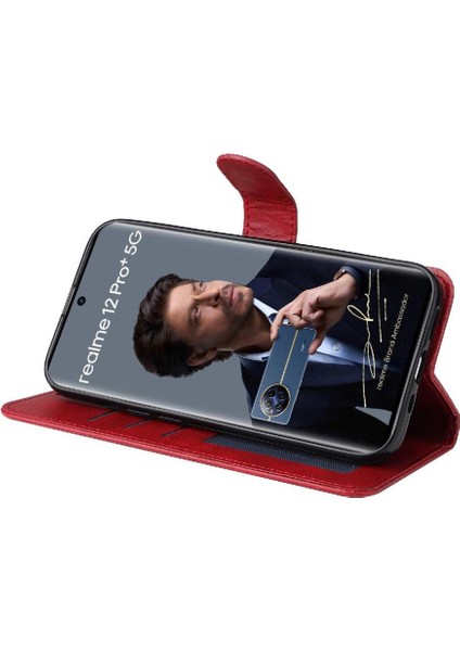 Realme 13 Pro Plus 5g Basit Iş Pu Deri Manyetik Kapaklı Cüzdan Telefon Kılıfı Kart Tutuculu Koruma Kılıfı (Yurt Dışından)