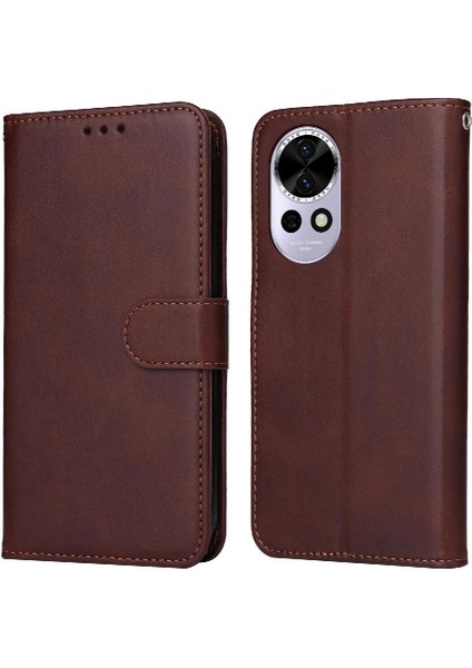 Huawei Nova 13 Basit Iş Pu Deri Manyetik Kapaklı Cüzdan Telefon Kılıfı Kart Tutuculu Koruma Kılıfı (Yurt Dışından)