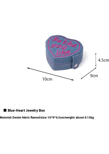 Vintage Mini Kalp Mücevher Kutusu Taşınabilir Mücevher Düzenleyici (Yurt Dışından)