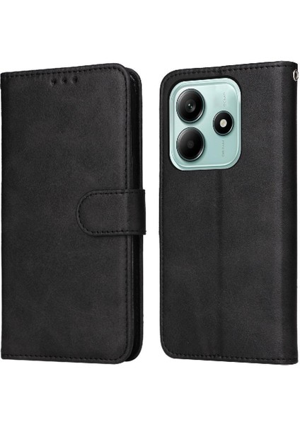 Xiaomi Redmi Note 14 5g Basit Iş Pu Deri Manyetik Kapaklı Cüzdan Telefon Kılıfı Kart Tutuculu Koruma Kılıfı (Yurt Dışından)