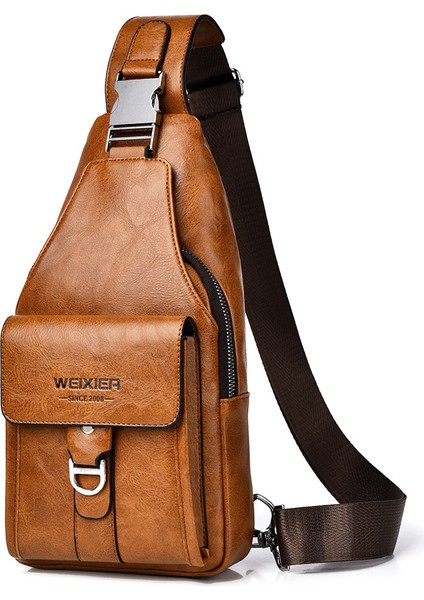 Göğüs Çantası Crossbody Erkek Su Geçirmez Crossbody Göğüs Çantası Omuz Çantası Satchel Erkek (Yurt Dışından)