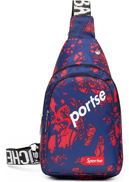 Erkek Göğüs Çantasının Kore Versiyonu Çiçekli Göğüs Çantası Erkek Rahat Bel Çantası Rahat Yüz Çiftler Omuz Çapraz Askılı Çanta (Yurt Dışından)