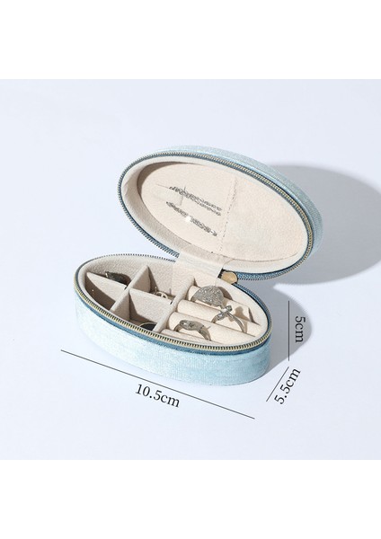 Oval Kadife Mücevher Ambalaj Kutusu Mücevher Saklama (Yurt Dışından)