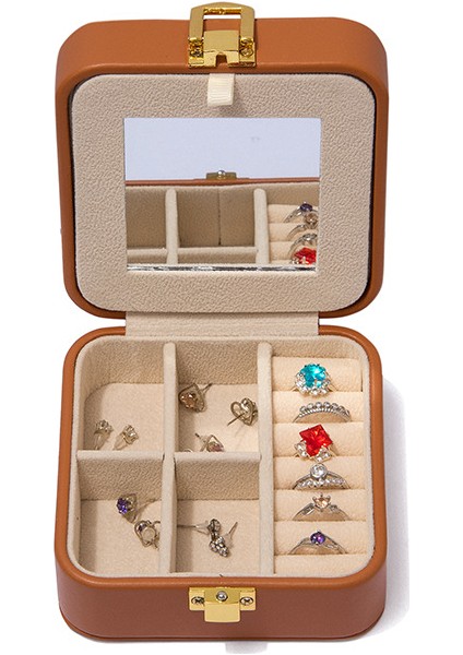 Aynalı Seyahat Taşınabilir Aksesuar Mücevher Düzenleyici (Yurt Dışından) fiyatları