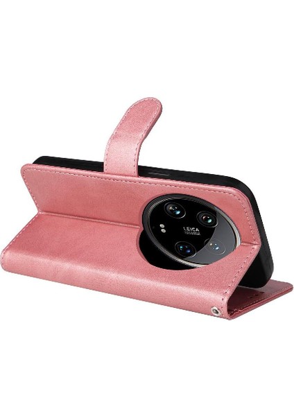 Xiaomi 14 Ultra Basit Iş Pu Deri Manyetik Kapaklı Cüzdan Telefon Kılıfı Kart Tutuculu Koruma Kılıfı (Yurt Dışından) fırsatları