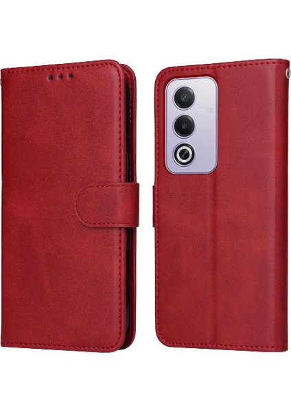 Oppo A80 5g Basit Iş Pu Deri Manyetik Kapaklı Cüzdan Telefon Kılıfı Kart Tutuculu Koruma Kılıfı (Yurt Dışından)