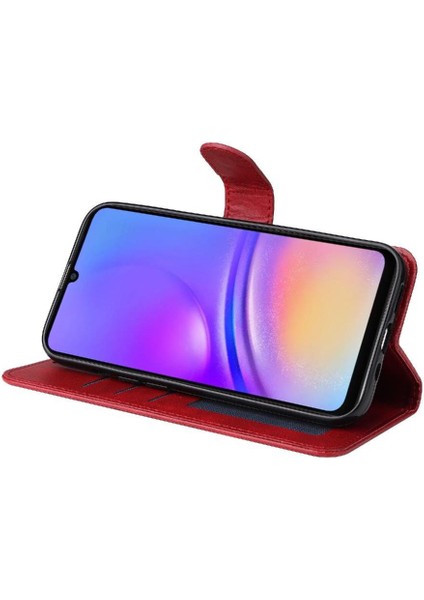 Samsung Galaxy A06 Basit Iş Pu Deri Manyetik Kapaklı Cüzdan Telefon Kılıfı Kart Tutuculu Koruma Kılıfı (Yurt Dışından) indirimleri