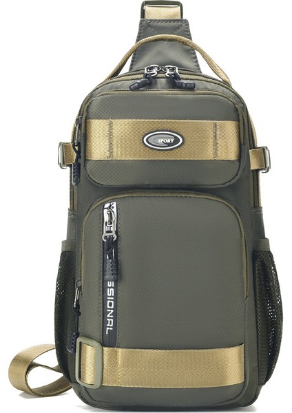 Erkek Göğüs Çantası Günlük Crossbody Çanta Oxford Kumaş Erkek Çantası Eğimli Sırt Spor Çantası (Yurt Dışından)