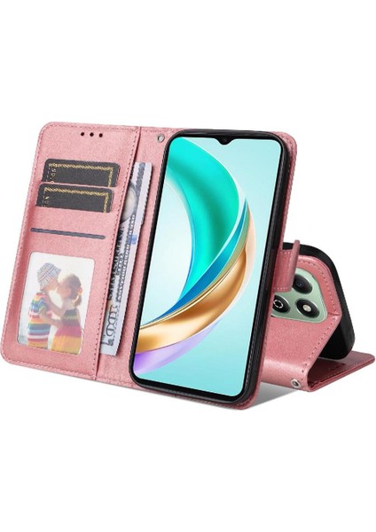 Honor X6B 4g Basit Iş Pu Deri Manyetik Kapaklı Cüzdan Telefon Kılıfı Kart Tutuculu Koruma Kılıfı (Yurt Dışından) modelleri