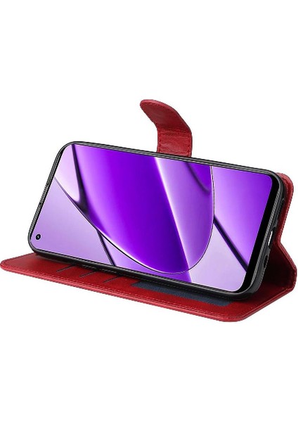 Realme 11 4g Basit Iş Pu Deri Manyetik Kapaklı Cüzdan Telefon Kılıfı Kart Tutuculu Koruma Kılıfı (Yurt Dışından) fırsatları