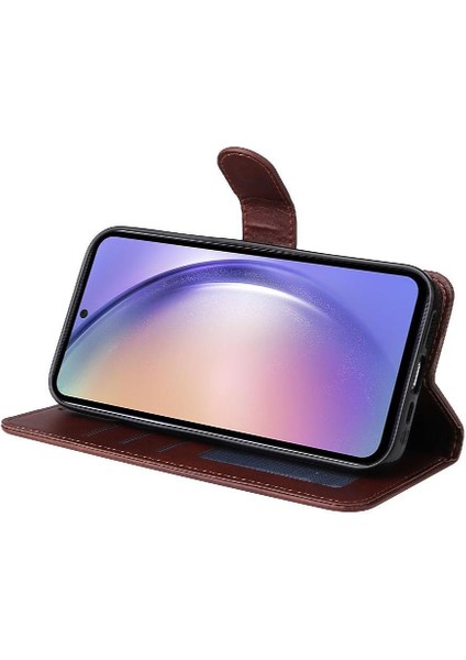 Samsung Galaxy M54 5g Basit Iş Pu Deri Manyetik Kapaklı Cüzdan Telefon Kılıfı Kart Tutuculu Koruma Kılıfı (Yurt Dışından) fırsatları