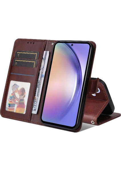 Samsung Galaxy M54 5g Basit Iş Pu Deri Manyetik Kapaklı Cüzdan Telefon Kılıfı Kart Tutuculu Koruma Kılıfı (Yurt Dışından) indirimleri