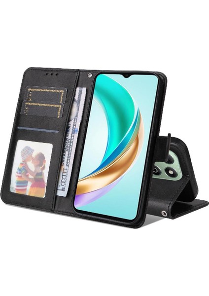 Honor X6B 4g Basit Iş Pu Deri Manyetik Kapaklı Cüzdan Telefon Kılıfı Kart Tutuculu Koruma Kılıfı (Yurt Dışından) indirimleri