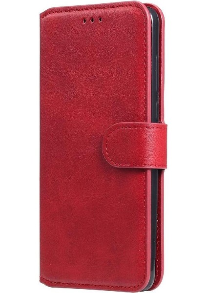 Oneplus 9 Basit Iş Pu Deri Manyetik Kapaklı Cüzdan Telefon Kılıfı Kart Tutuculu Koruma Kılıfı (Yurt Dışından)