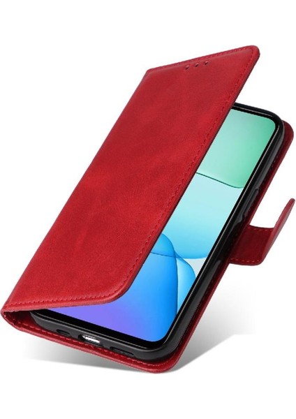 Xiaomi Poco M6 4g Basit Iş Pu Deri Manyetik Kapaklı Cüzdan Telefon Kılıfı Kart Tutuculu Koruma Kılıfı (Yurt Dışından) fiyatları