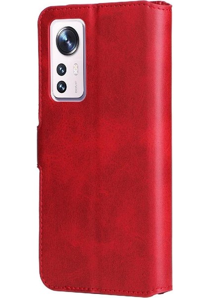 Xiaomi 12/12S/12X Basit Iş Pu Deri Manyetik Kapaklı Cüzdan Telefon Kılıfı Kart Tutuculu Koruma Kılıfı (Yurt Dışından) fiyatları