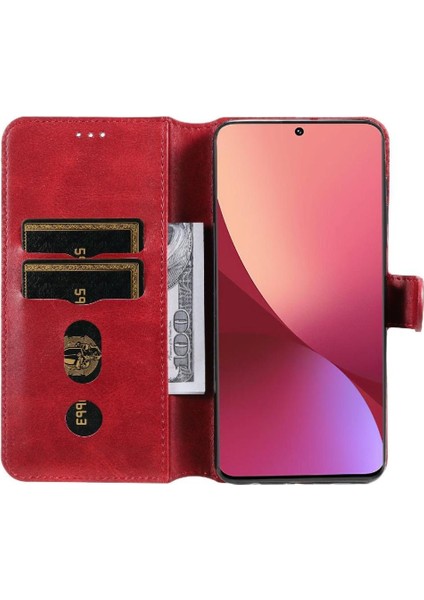 Xiaomi 12/12S/12X Basit Iş Pu Deri Manyetik Kapaklı Cüzdan Telefon Kılıfı Kart Tutuculu Koruma Kılıfı (Yurt Dışından) indirimleri