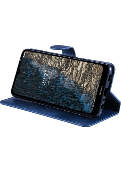 Nokia C10/C20 Basit Iş Pu Deri Manyetik Kapaklı Cüzdan Telefon Kılıfı Kart Tutuculu Koruma Kılıfı (Yurt Dışından) indirimleri