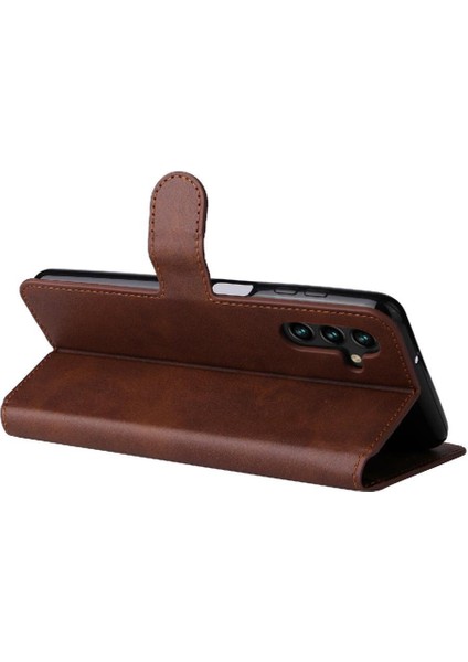 Samsung Galaxy A13 5g Basit Iş Pu Deri Manyetik Kapaklı Cüzdan Telefon Kılıfı Kart Tutuculu Koruma Kılıfı (Yurt Dışından) fiyatları