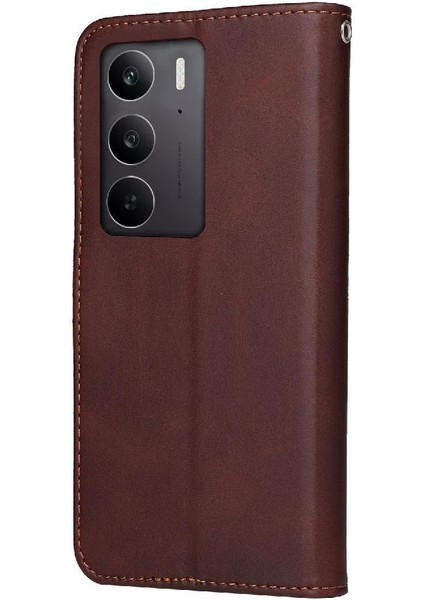 Realme C75 4g Basit Iş Pu Deri Manyetik Kapaklı Cüzdan Telefon Kılıfı Kart Tutuculu Koruma Kılıfı (Yurt Dışından) indirimleri