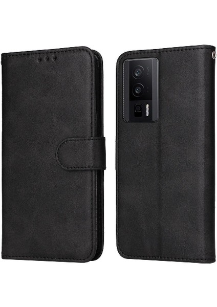 Xiaomi Poco F5 Pro Basit Iş Pu Deri Manyetik Kapaklı Cüzdan Telefon Kılıfı Kart Tutuculu Koruma Kılıfı (Yurt Dışından)