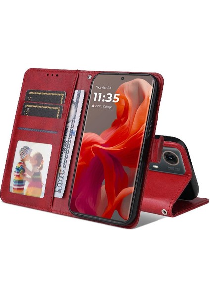 Motorola Moto Thinkphone 25 Basit Iş Pu Deri Manyetik Kapaklı Cüzdan Telefon Kılıfı Kart Tutuculu Koruma Kılıfı (Yurt Dışından) indirimleri