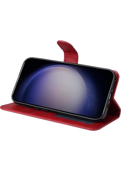 Samsung Galaxy S25 Plus Basit Iş Pu Deri Manyetik Kapaklı Cüzdan Telefon Kılıfı Kart Tutuculu Koruma Kılıfı (Yurt Dışından) fiyatları