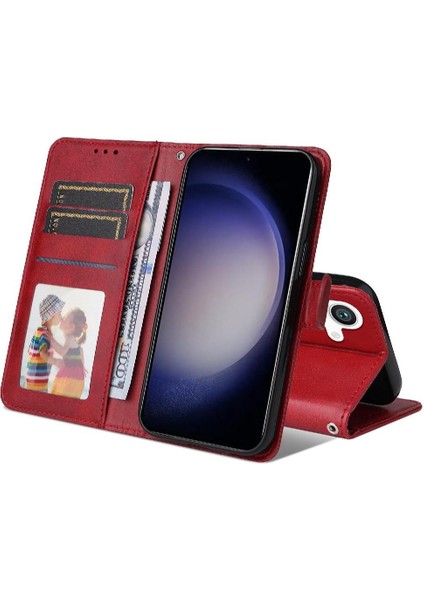 Samsung Galaxy S25 Plus Basit Iş Pu Deri Manyetik Kapaklı Cüzdan Telefon Kılıfı Kart Tutuculu Koruma Kılıfı (Yurt Dışından) indirimleri