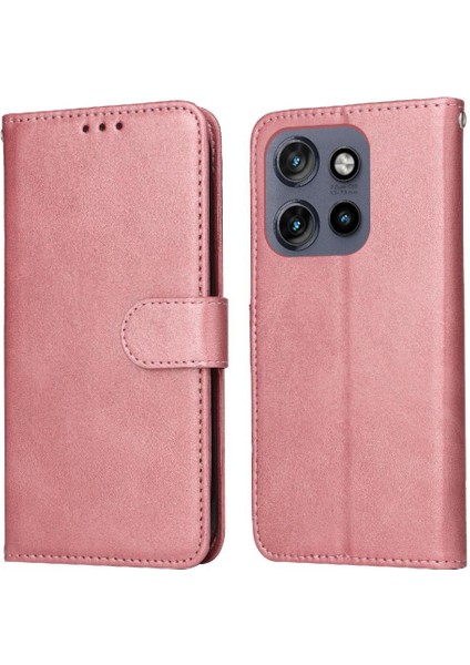 Motorola Moto Thinkphone 25 Basit Iş Pu Deri Manyetik Kapaklı Cüzdan Telefon Kılıfı Kart Tutuculu Koruma Kılıfı (Yurt Dışından)