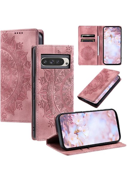 Google Piksel 9 Pro Xl Için Flip Case Yan Toka Pu Deri Kart Çevirme (Yurt Dışından)