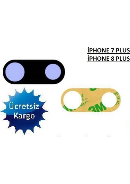 Iphone 7 Plus - 8 Plus Kamera Lens Camı